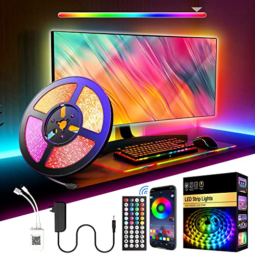 Fita LED com Wi-Fi e controle Bluetooth, luzes RGB, fita flexível, retroiluminação de TV, decoração do quarto, 1m-30m, 5V, USB, 5050