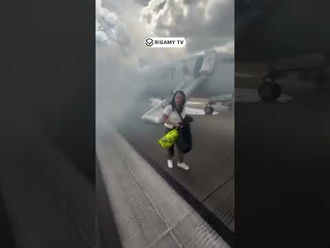 Incêndio no Sistema de Freios Força Evacuação de Avião da American Airlines #Avião  #Denver #origamy